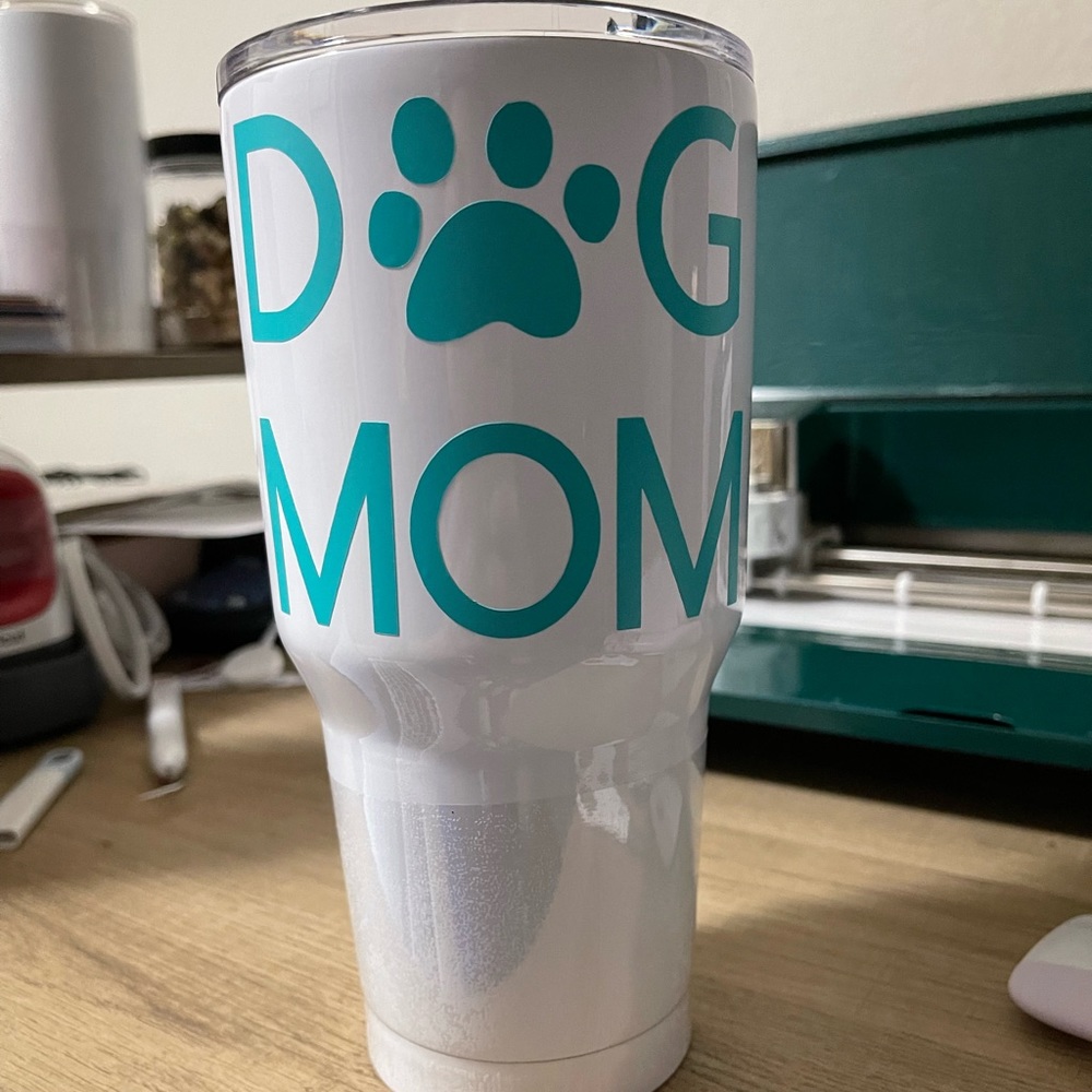 30oz dog mom tumbler.